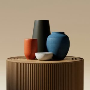 Minimal ceramic vase demo product for HomeGlo