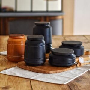 Modern pantry canister set demo product for HomeGlo