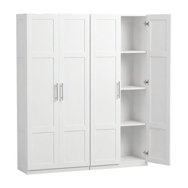 Artiss 2x Buffet Sideboard Cabinet Pantry Hutch Kitchen Storage Organiser White
