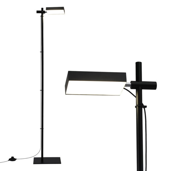 Artiss LED Floor Lamp, Modern Reading Lamp 360~ Rotating Adjustable Light Head,12W Standing Lamp for Living Room, Bedroom Office