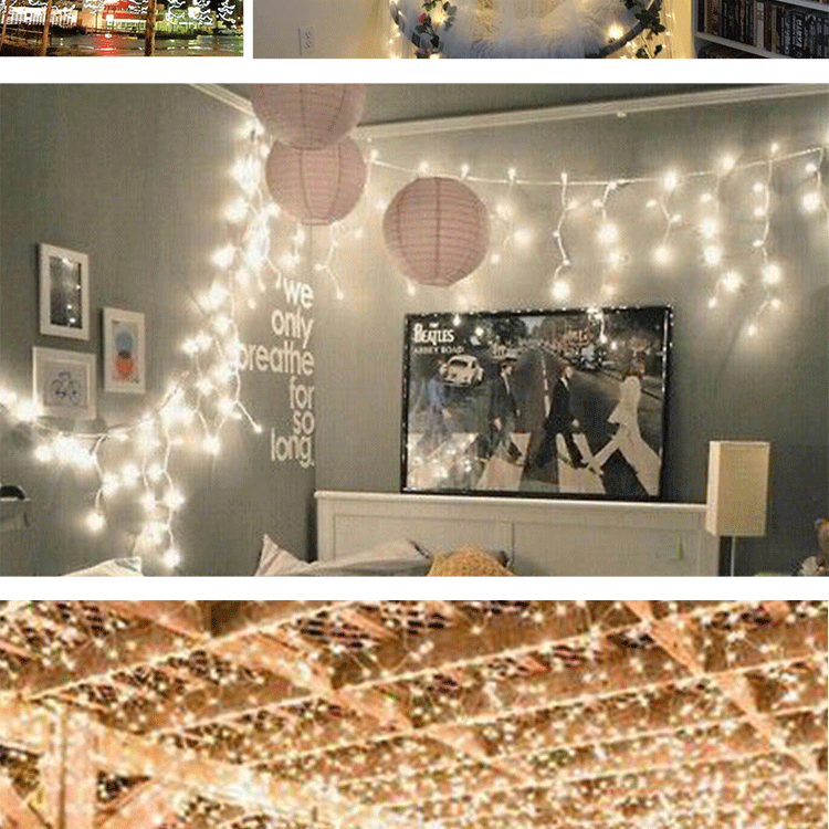 Warm White Fairy Lights 50 m - 400 LEDs, 8 Modes