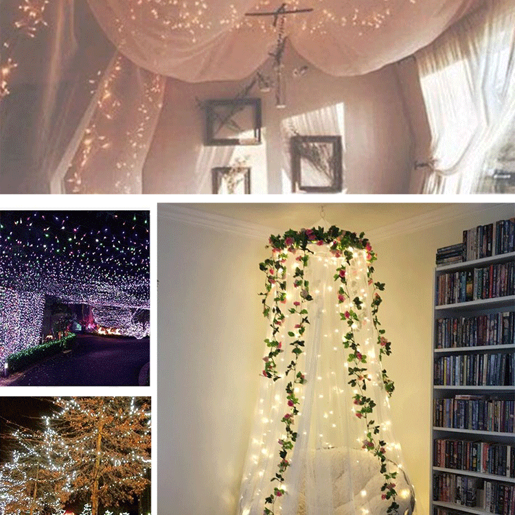 Warm White Fairy Lights 50 m - 400 LEDs, 8 Modes