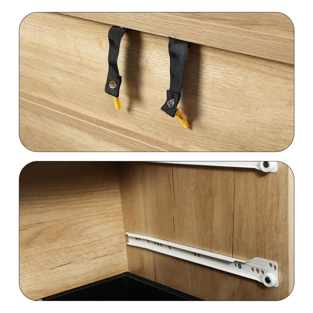 Eeeza Storage Cabinet with 3 Drawers & 1 Door - Black