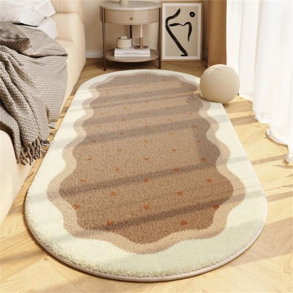 Soft Oval Shaggy Bedroom Rug